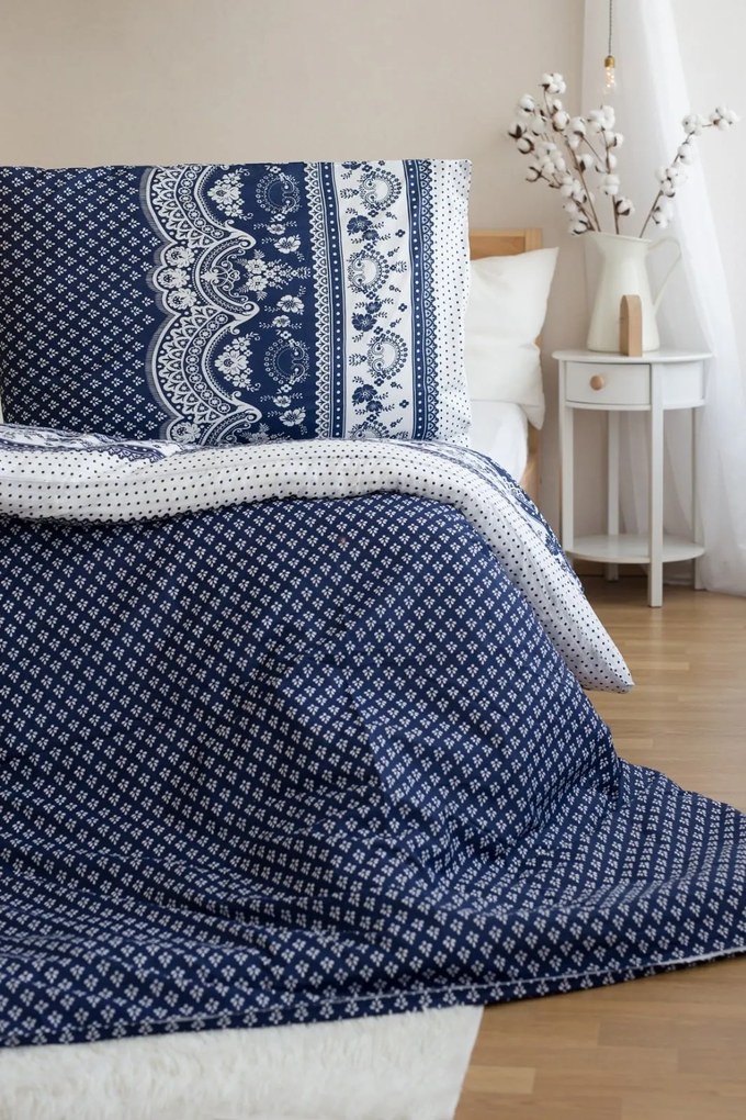 PrzytulneMieszkanie.pl PrzytulneMieszkanie.pl Pościel polybawełniana CANZONE BLUE, niebieska Rozmiar pościeli: 2 szt 70 x 90 cm | 200 x 220 cm