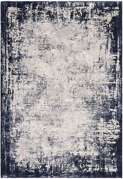 Dywan abstrakcyjny - 200x290cm - granatowy, kremowy - Kuza Border