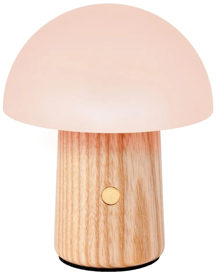 Naturalna lampa stołowa ze ściemniaczem i szklanym kloszem (wys. 13 cm) Alice – Gingko