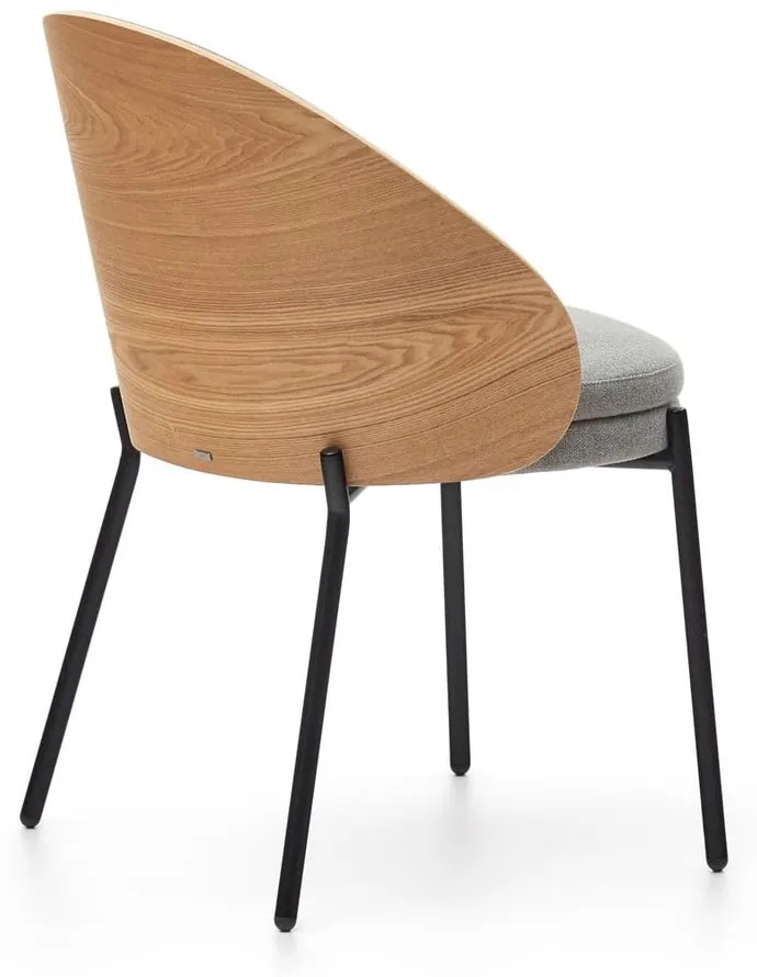 Szare/w naturalnym kolorze krzesło Eamy – Kave Home