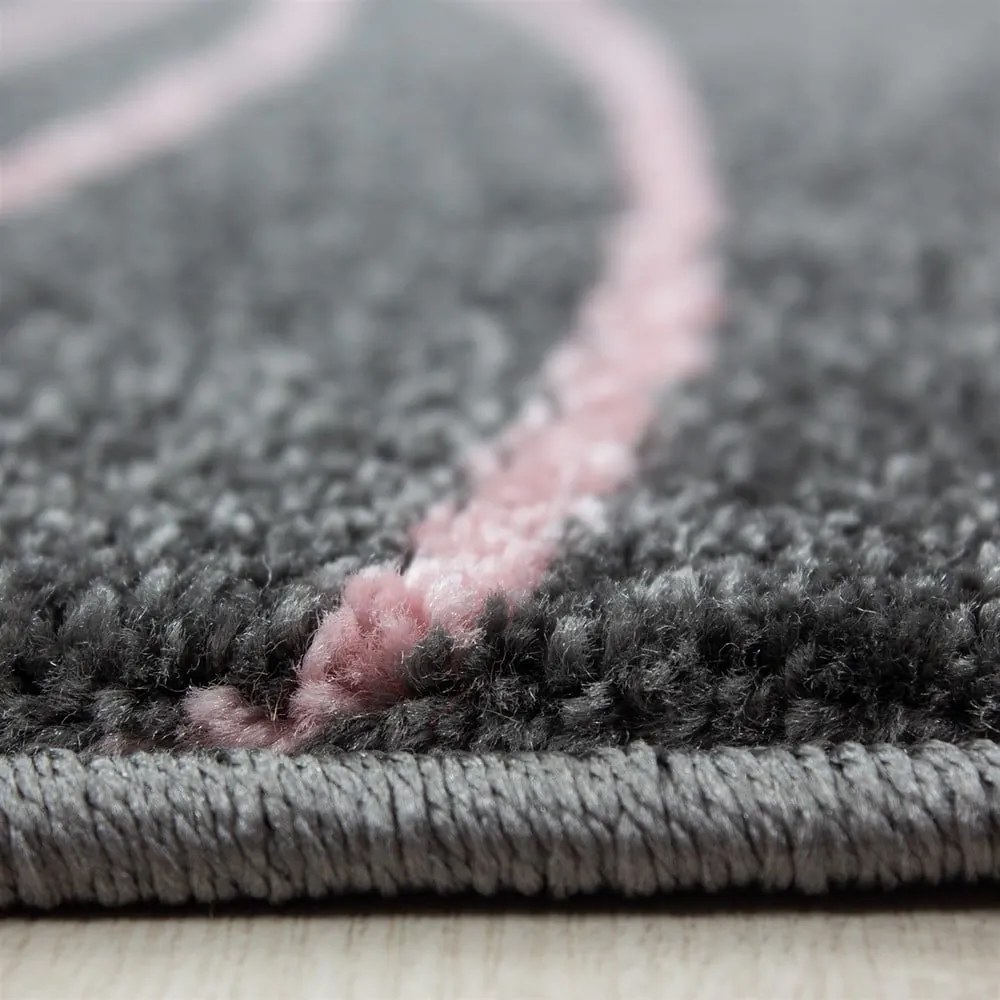 Różowo-szary dywan dziecięcy ø 120 cm Kids – Ayyildiz Carpets