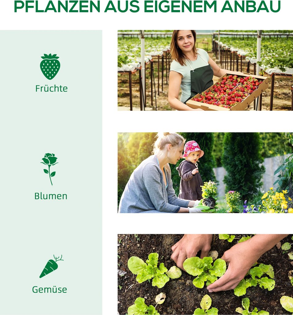 Outsunny Szklarnia Foliowa z Okienkiem Cieplarnia na Pomidory Skrzynia Inspektowa Wytrzymała 180x90x70cm Zielona | Aosom PL