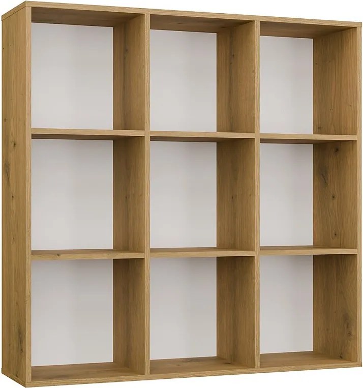 Regał MALAX 3X3 H |  Dąb Artisan  | 110,5x30x110,5 cm |  Regał 9 Komór