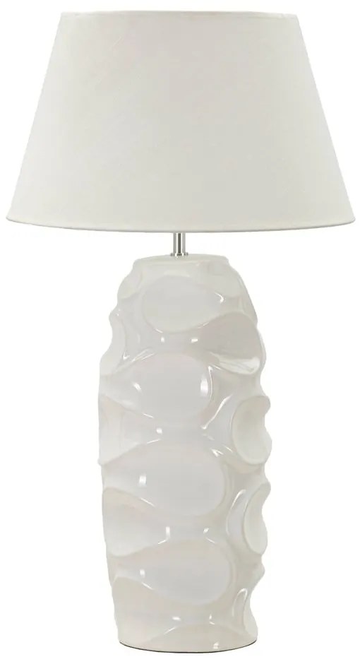 Biała lampa stojąca z tekstylnym kloszem (wysokość 83 cm) Warsaw – Mauro Ferretti