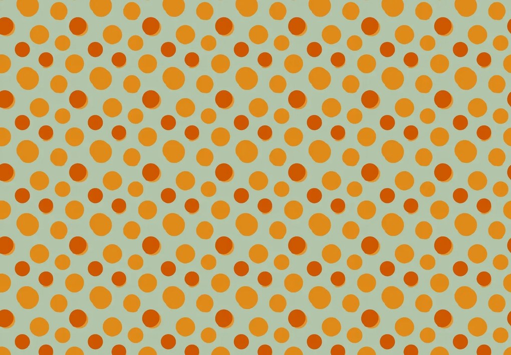 Fototapeta - Retro kropki (196x136 cm)