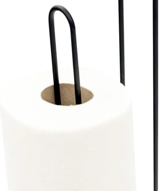 Stojak na papier toaletowy czarny 54 cm