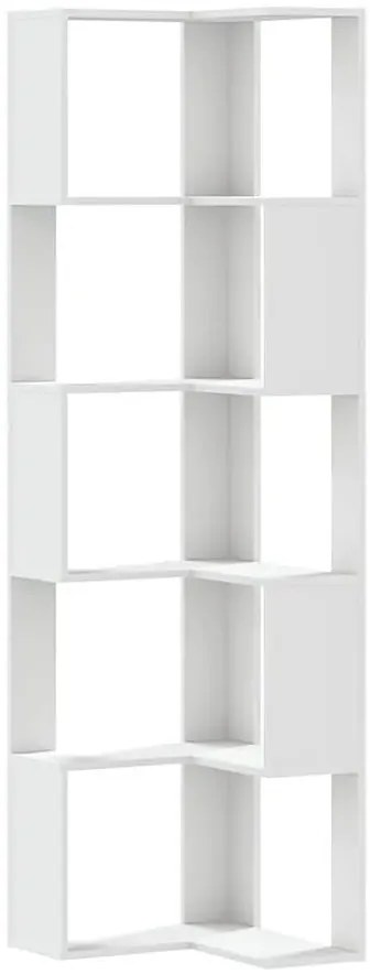Narożny Minimalistyczny Biały Regał Z4-L13