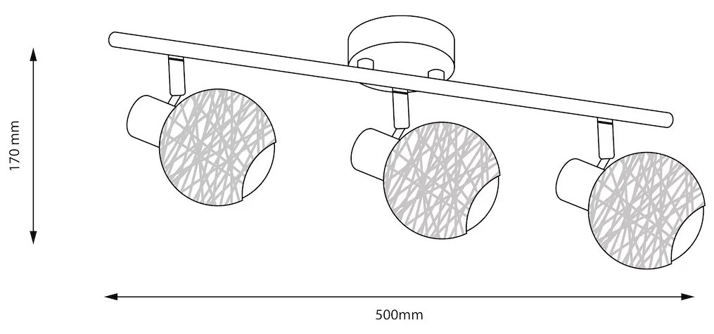 Lampa sufitowa kaszmir DEX 3xE14