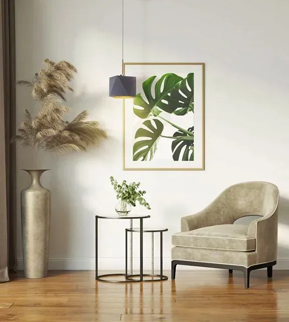 Skandynawska lampa wisząca na stalowym stelażu - R5-Z65