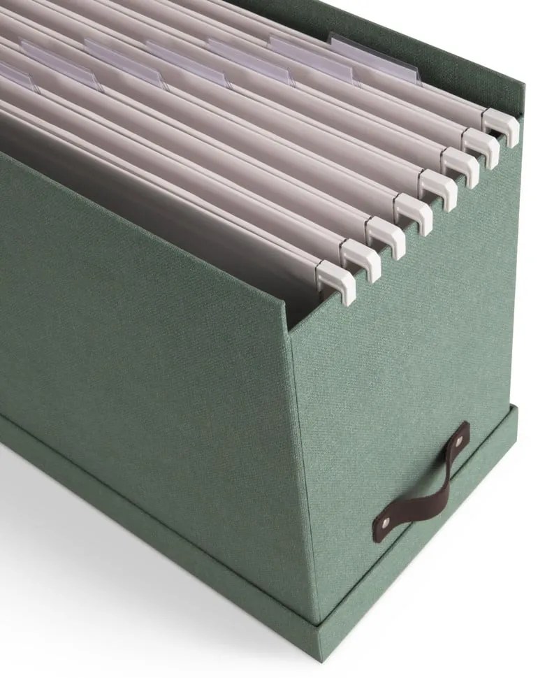 Zielony kartonowy organizer na dokumenty Johan Canvas Paper Laminate – Bigso