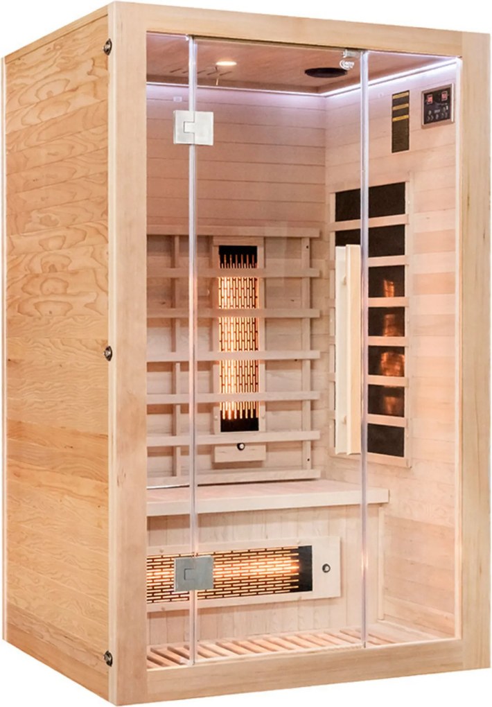 Sauna wewnętrzna niskotemperaturowa infrared na podczerwień 2 - 3 osobowa 120 x 105 CM