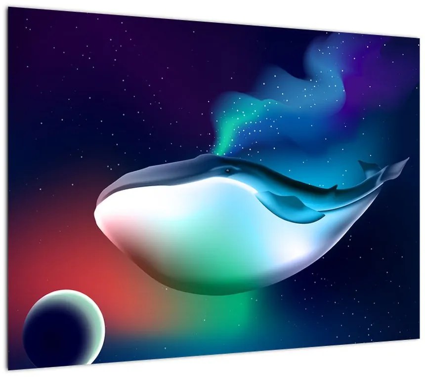 Obraz - Kosmiczny wieloryb (70x50 cm)