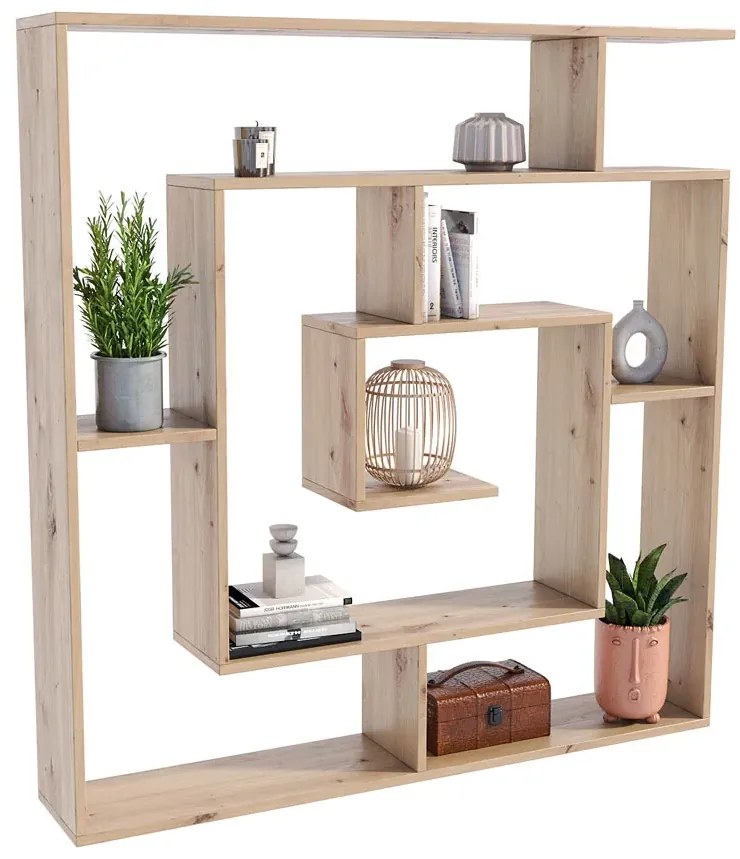 Wielopoziomowy Regał Nowoczesny Dąb Artisan 60 Cm W7-T18