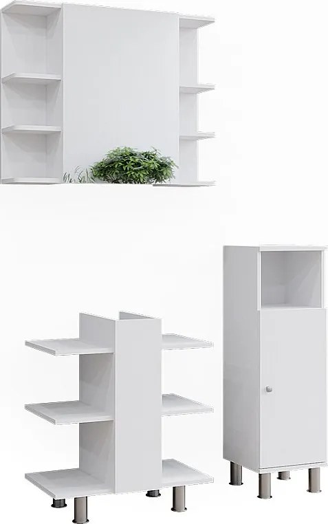 Zestaw mebli łazienkowych biały 79.6x36.6x95 fynn