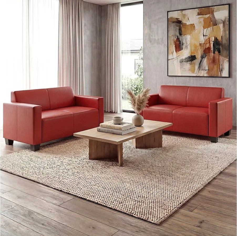 Zestaw sof Moncalieri (zestaw 2 szt.),  czerwona