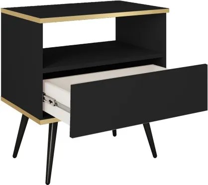 ORIANA Szafka nocna S 54 czarna | nogi czarne