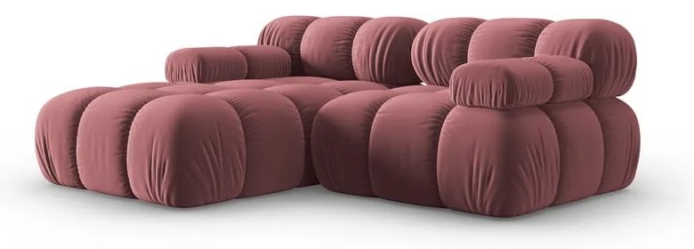 Różowa aksamitna sofa 191 cm Bellis – Micadoni Home