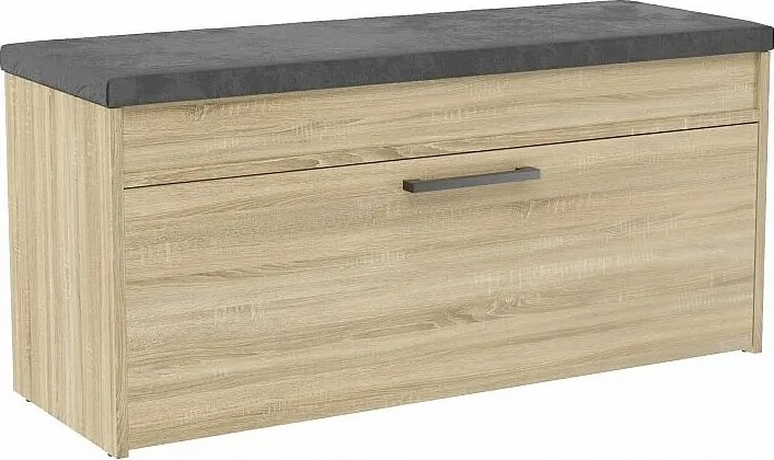Szafka na Obuwie Parma | Dąb Sonoma |  100x35x49 cm | Szafka na obuwie z siedziskiem i schowkiem