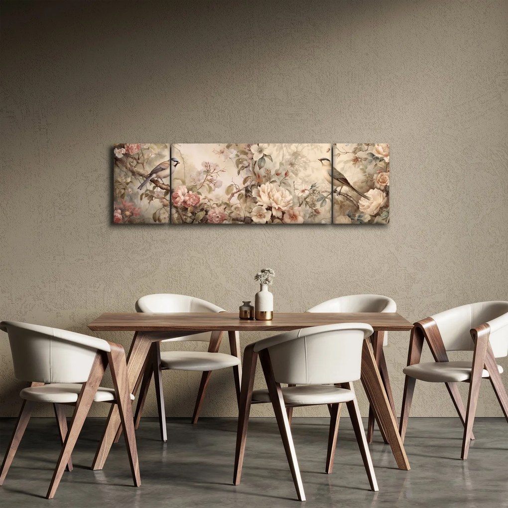 Obraz - Obraz ptaka w stylu vintage (170x50 cm)