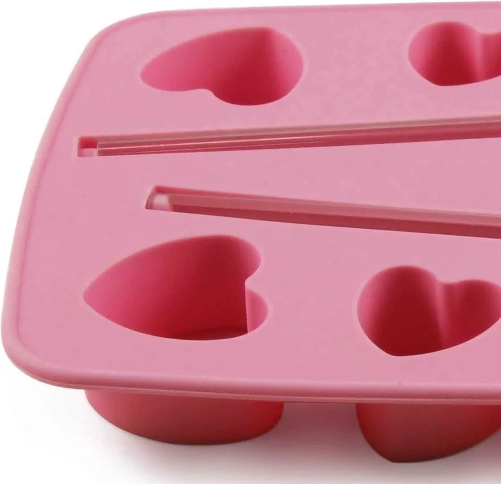 Toro Silikonowa forma na kostki lodu ze słomką Serce