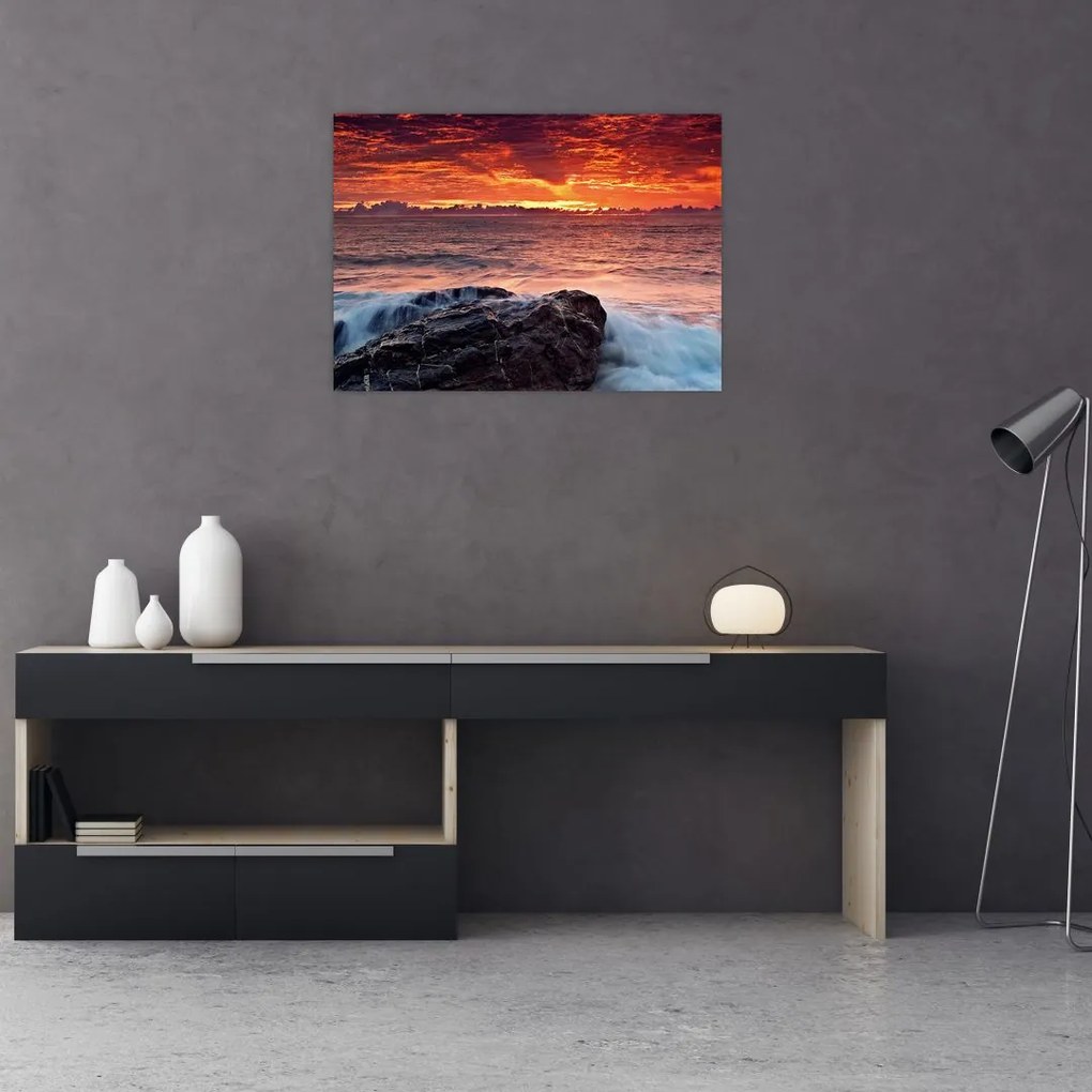 Obraz na szkle - morze (70x50 cm)