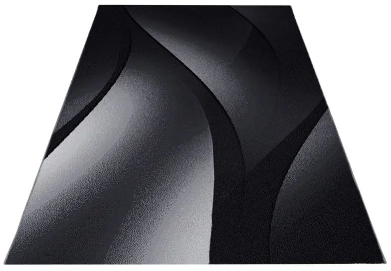 Dywan nowoczesny Plus Linie szaro-czarny 140 cm x 200 cm