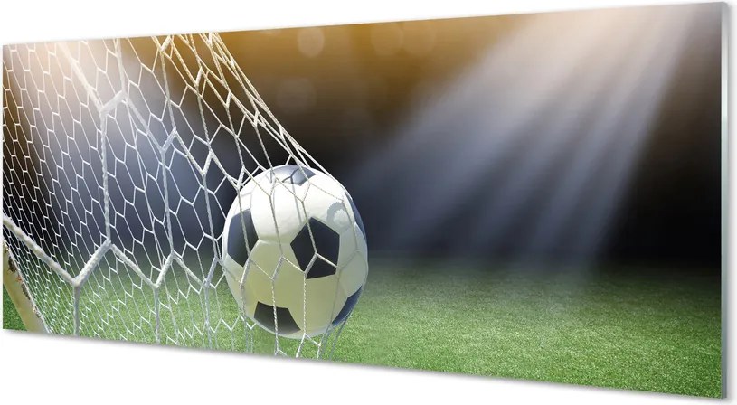Szklany Panel Piłka na Środku Stadionu