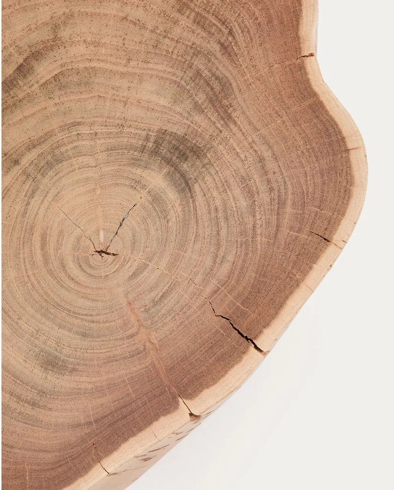 Okrągły stolik z blatem z drewna akacjowego w naturalnym kolorze 49x47 cm Tanive – Kave Home