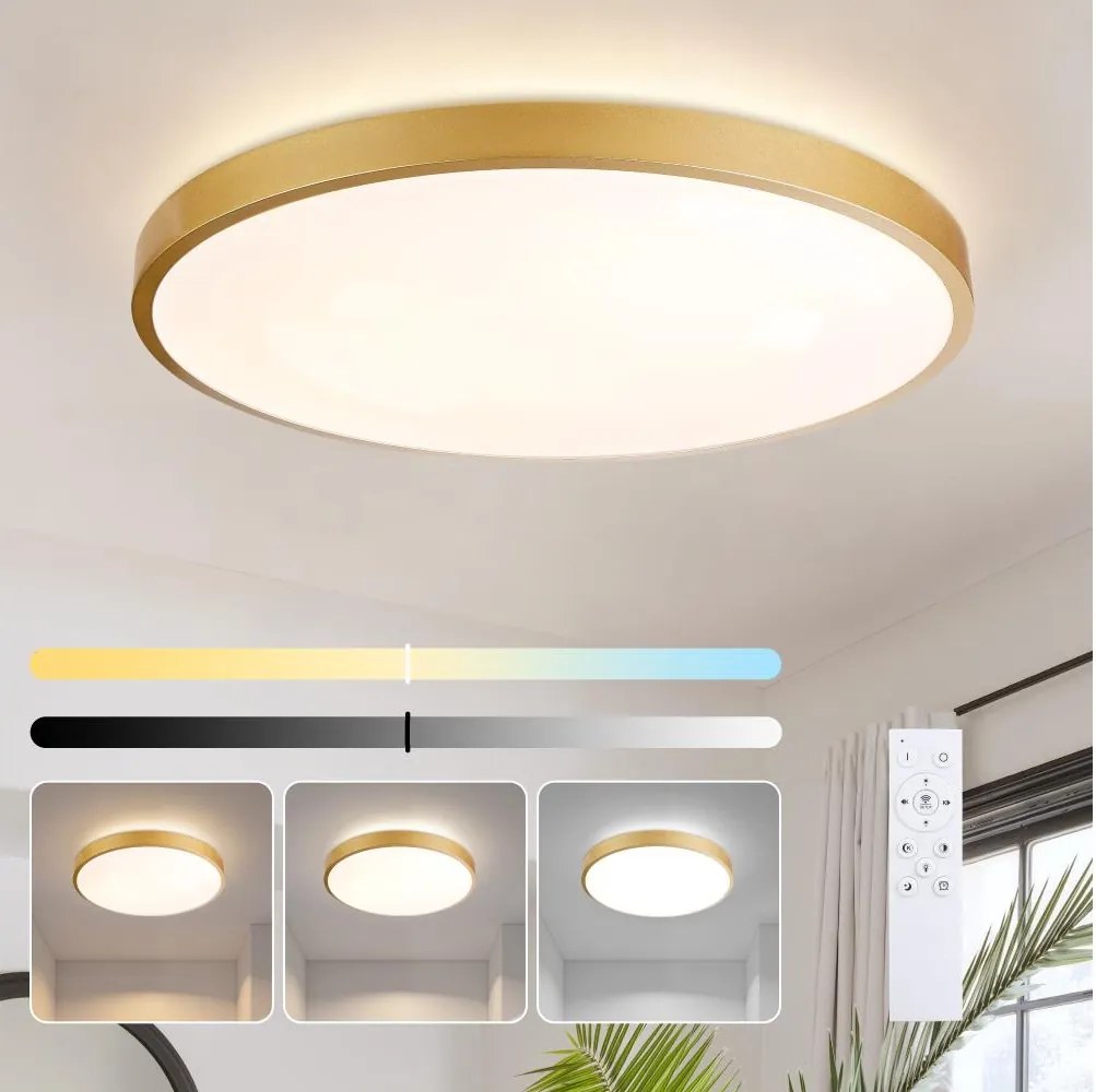 Brilagi - Ściemnialna oprawa LED GLASS POOL DOUBLE LED/80W/230V 60 cm złota + pilot