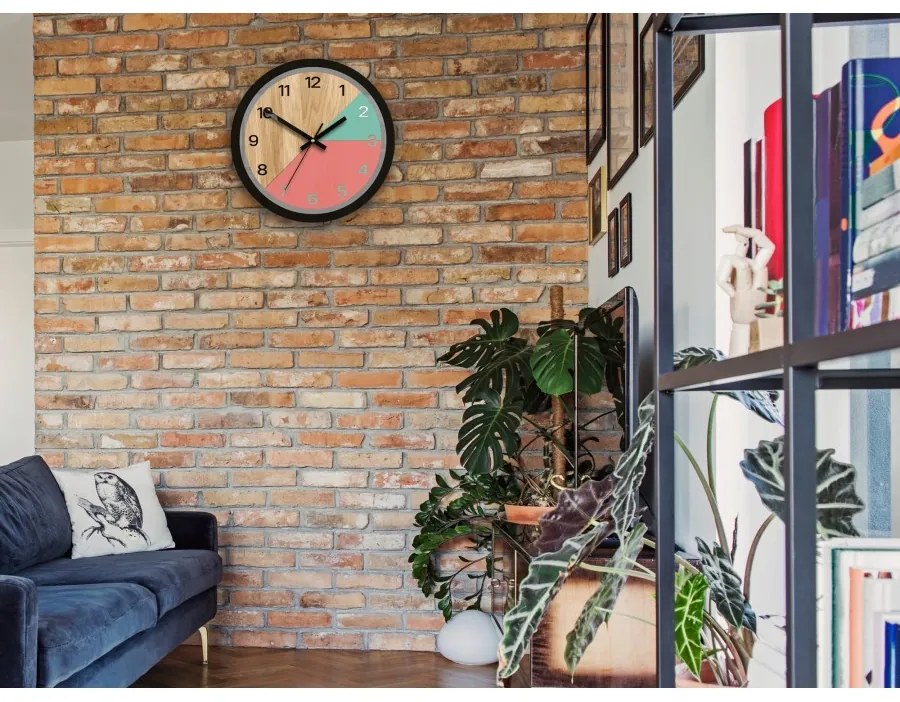 Zegar ścienny nowoczesny z cichym mechanizmem do salonu sypialni okrągły