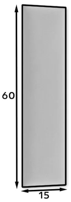 Tapicerowany panel ścienny QUADRATTA 15x60 cm, szary