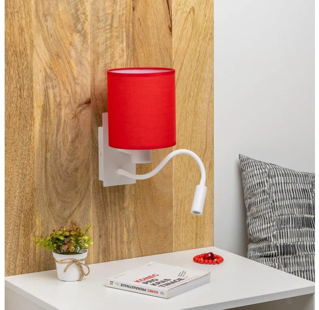 Brilagi - LED Kinkiet NUBILA 1xE27/25W/230V + LED/3W biały/czerwony