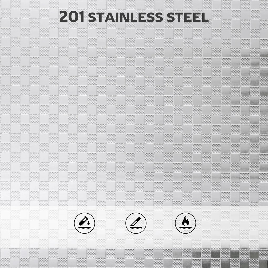 HOMCOM Wózek kuchenny, 4 poziomy, regulowane półki, uchwyty, do kuchni i salonu, srebrny, 60 x 35 x 100 cm | Aosom PL