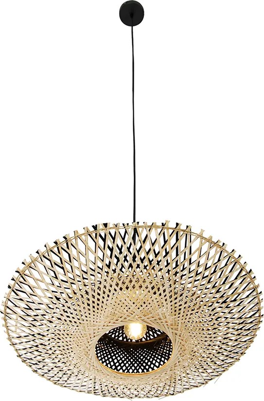 Orientalna lampa wisząca bambusowa 50 cm - Rina