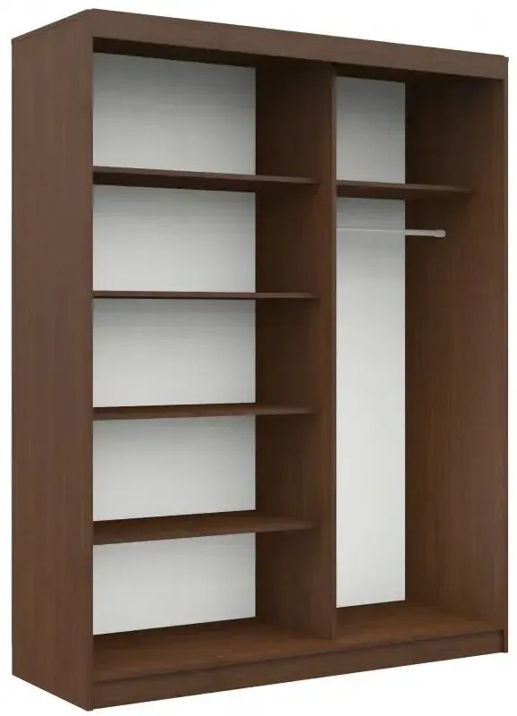 Szafa przesuwna z lustrem wenge + dąb sonoma K8-C33