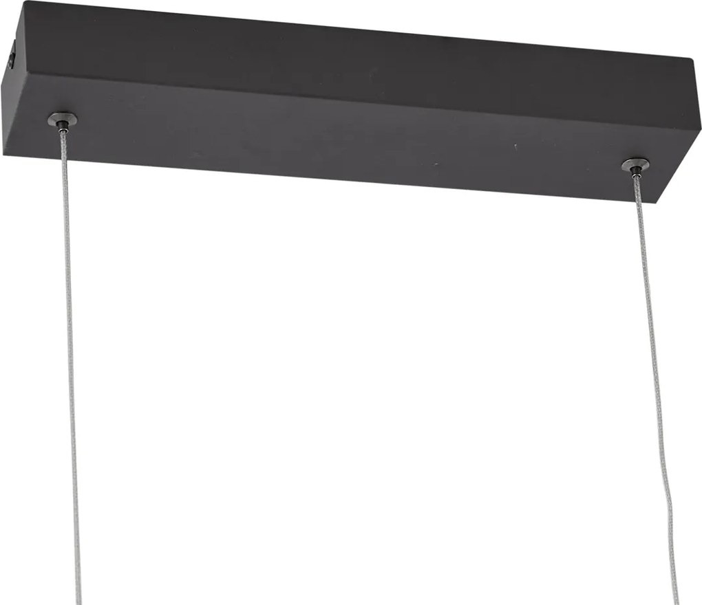 Designerska lampa wisząca czarna 100 cm z LED z 3-stopniową regulacją ściemniania - Wokkel