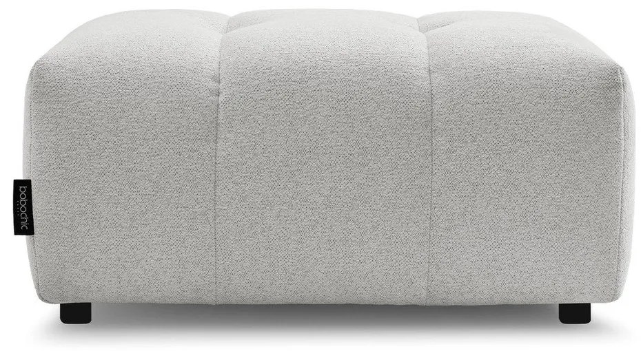 Jasnoszary podnóżek z tkaniny szenilowej Roxelane – Bobochic Paris