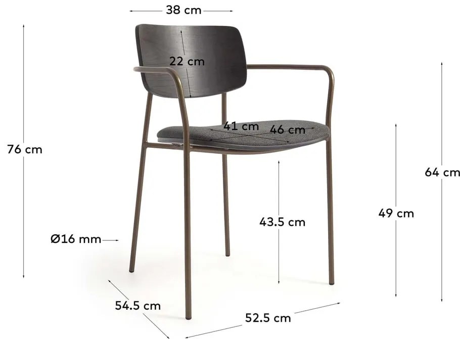 Szare krzesło Maureen – Kave Home