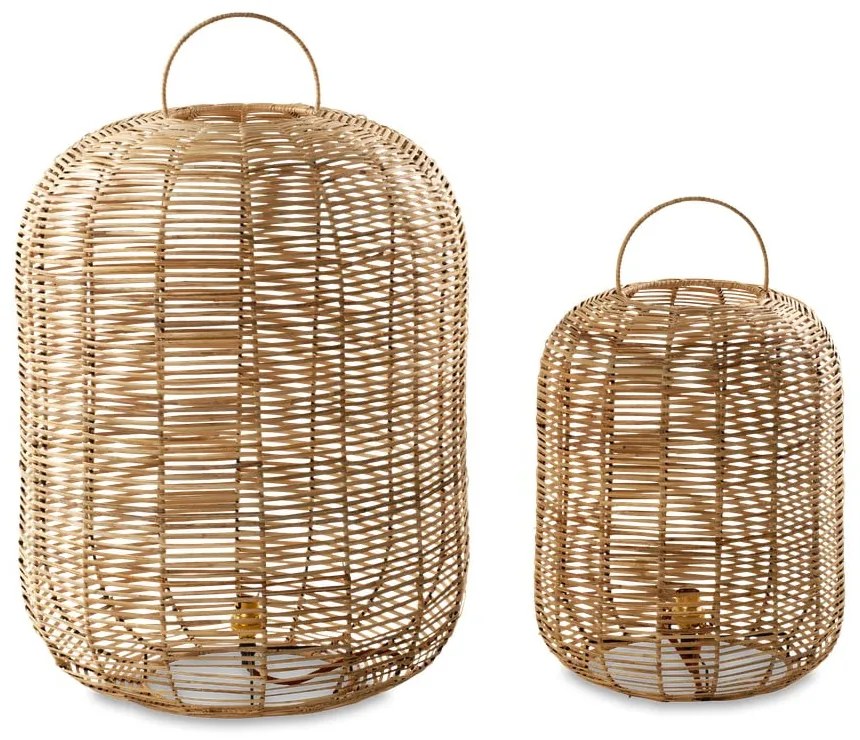 Wiklinowa lampa stołowa Nkuku Noko, wys. 65 cm