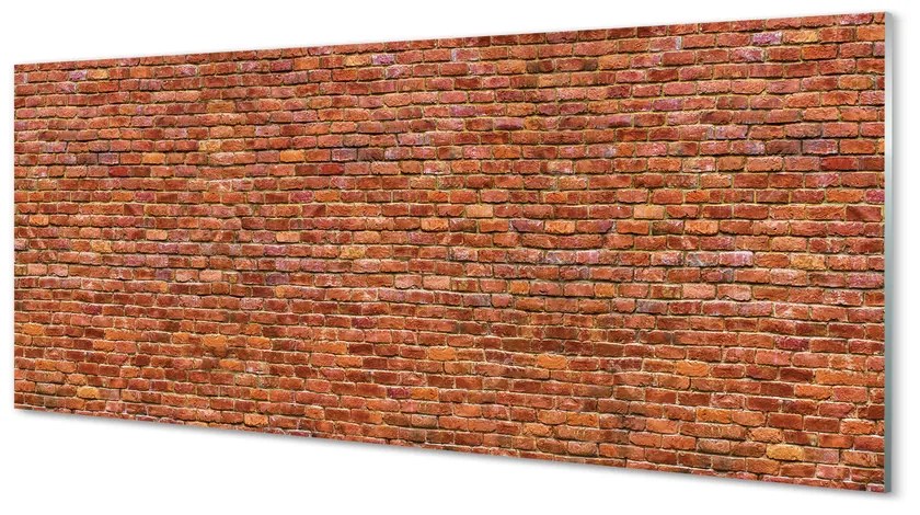 Szklany Panel Cegła mur vintage