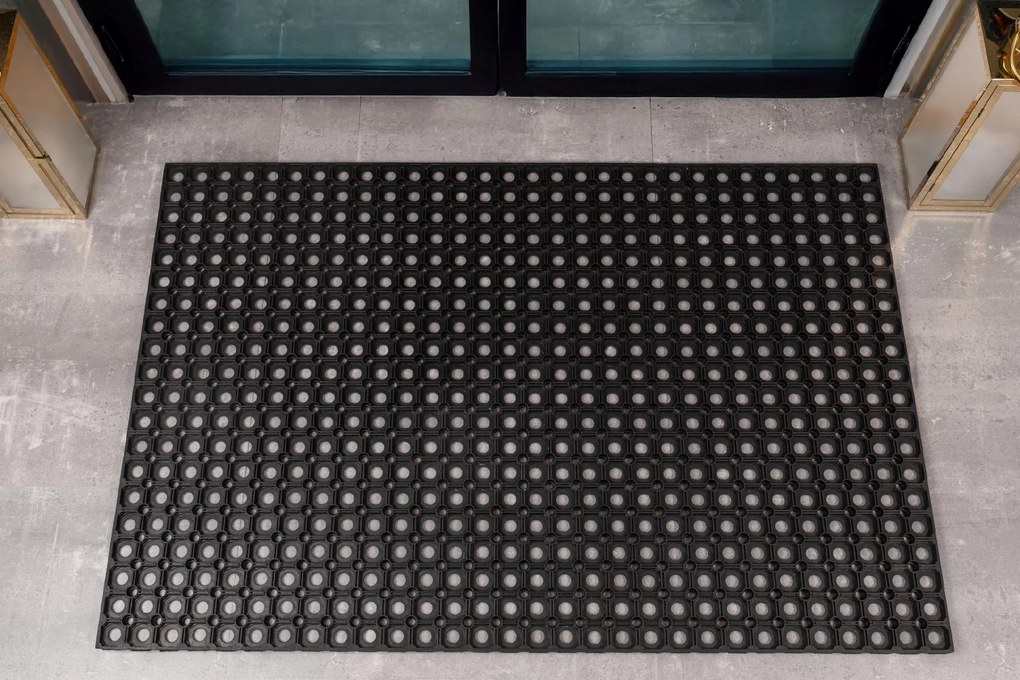 Wycieraczka 80x120cm Gumowa Plaster Miodu Wytrzymała Antypoślizgowa Ażurowa