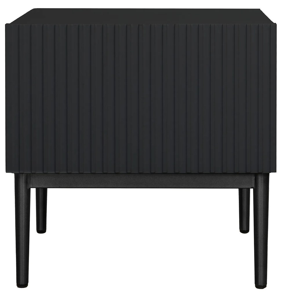 Zestaw szafek nocnych Nicole 46 cm - czarny / czarne nóżki