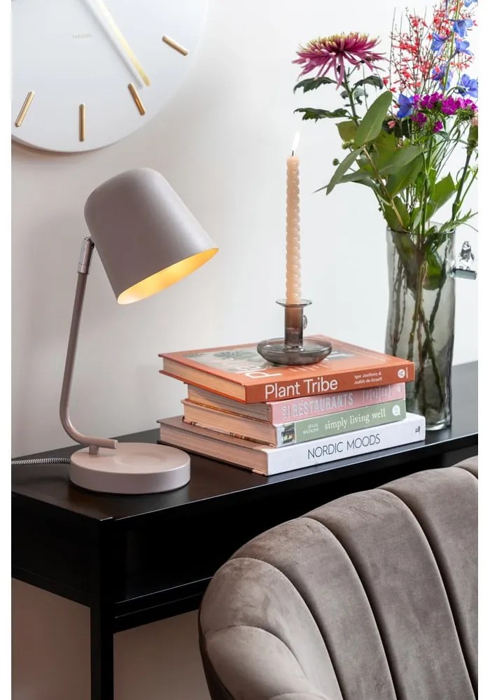 Szara lampa stołowa (wysokość 38,5 cm) Encantar – Leitmotiv
