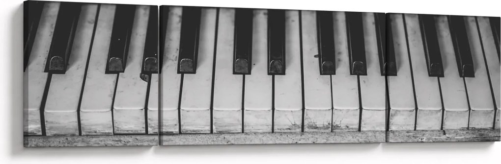 Obraz starego fortepianu (170x50 cm)