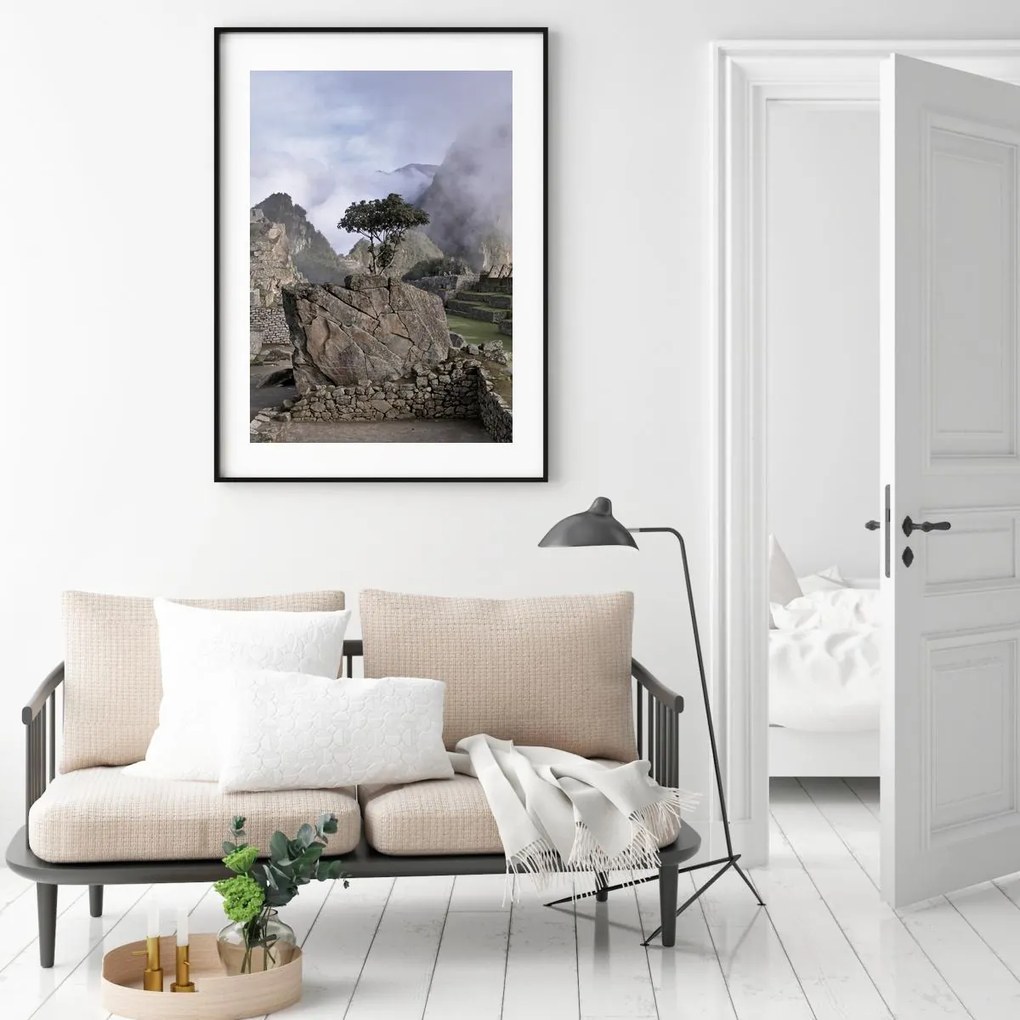 Plakat - Drzewo na skale (A4)