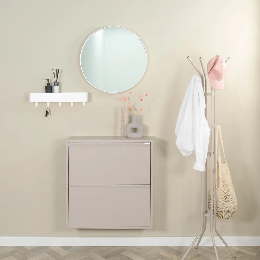 Szarobrązowa metalowa uchylna szafka na buty 75x77,5x22,5 cm Billy – Spinder Design