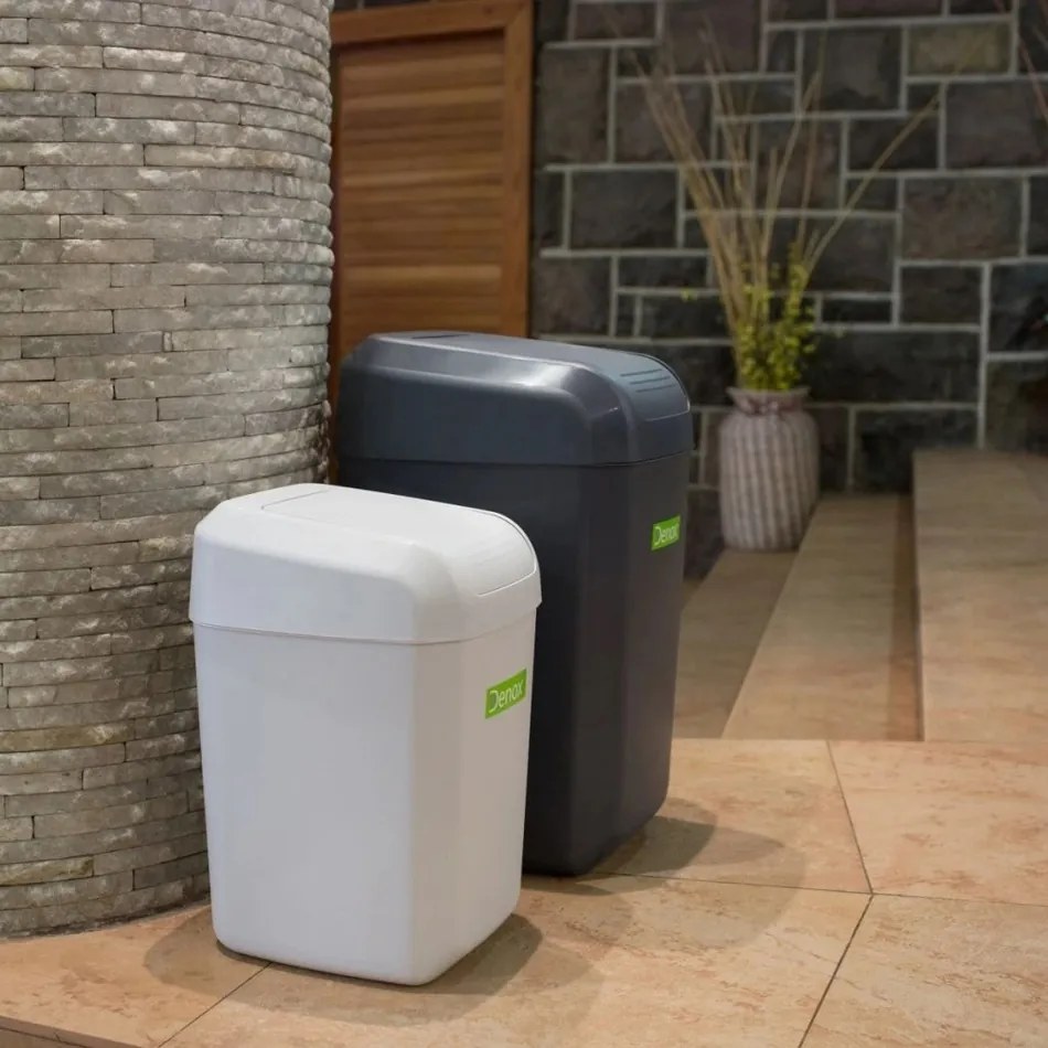 Denox Troya Kosz na śmieci 30 l, biały, 30 l