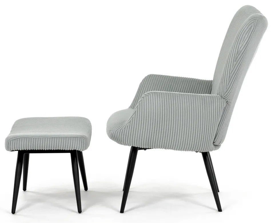 Fotel relaksacyjny z podnóżkiem L7285 BLUE6,niebieski