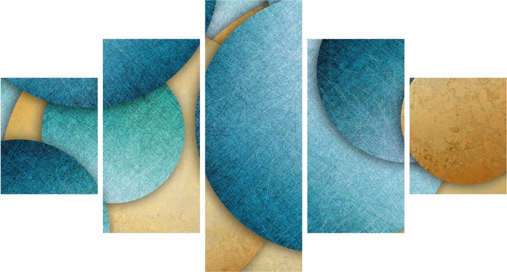 Obraz kręgów abstrakcji (125x70 cm)