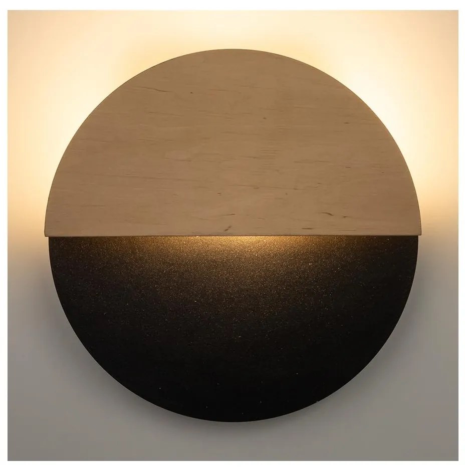 LED Kinkiet LUNA LED/7W/230V śr. 26 cm czarny/beżowy